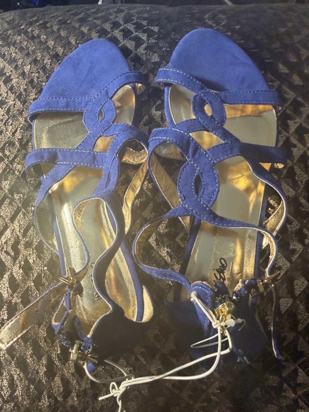 Blue Strappy Women's Dress Sandals